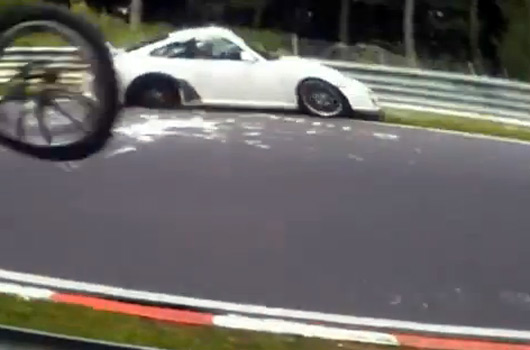 Porsche 911 GT3 RS crash at the Nurburgring